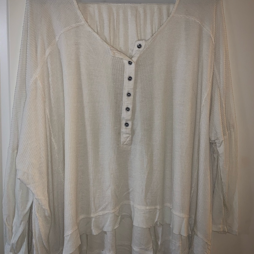 Long sleeve off white Free People top